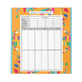 Mexicaans Otomi-ontwerp - Bridge Score Pad Notitieblok