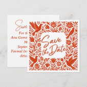 Mexicaans Otomí Tenango Talavera Save the Date Kaart (Voorkant / Achterkant)