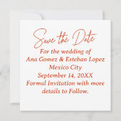 Mexicaans Otomí Tenango Talavera Save the Date Kaart (Achterkant)