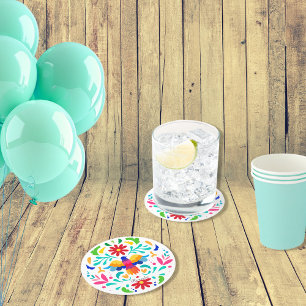 Mexicaans Otomi Vogelontwerp Ronde Kartonnen Onderzetter