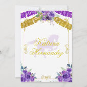 Mexicaans Paars en gouden meiden, Charra Mis Quinc Kaart (Achterkant)