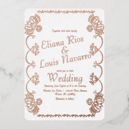 Mexicaans Papel Picado Folk Weddenschap geperst Folie Uitnodiging