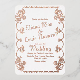 Mexicaans Papel Picado Folk Weddenschap geperst Folie Uitnodiging