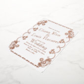 Mexicaans Papel Picado Folk Weddenschap geperst Folie Uitnodiging (Gedraaid)