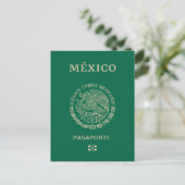Mexicaans paspoort briefkaart (Staand voorkant)