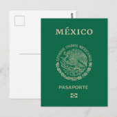 Mexicaans paspoort briefkaart (Voorkant / Achterkant)