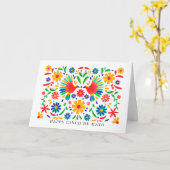 Mexicaans Patroon Cinco de Mayo Wenskaart Kaart (Gele Bloem)