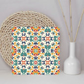 Mexicaans patroon kleurrijk tegeltje