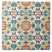 Mexicaans patroon kleurrijk tegeltje (Voorkant)