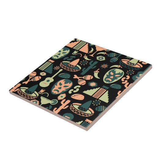 Mexicaans patroon tegeltje (Zijkant)