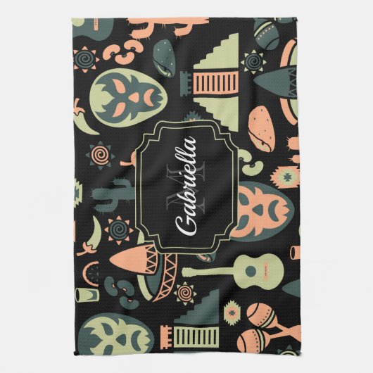 Mexicaans patroon theedoek (Verticaal)