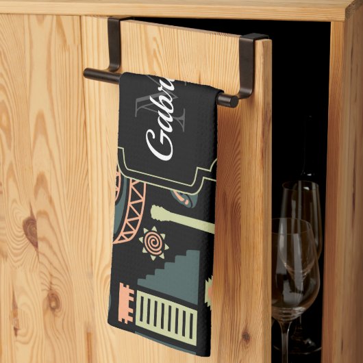 Mexicaans patroon theedoek (Derde Gevouwen)