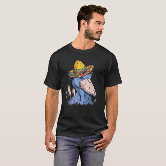 Mexicaans Pet Shoebill Sombrero African Bird Afric T-shirt (Voorkant volledig)