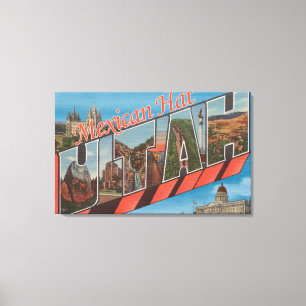 Mexicaans Pet, Utah - grote letterscènes Canvas Afdruk