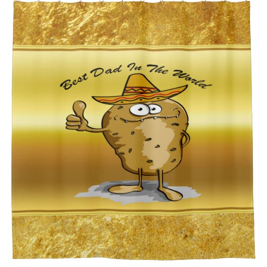 Mexicaans petten aardappelpersonage douchegordijn