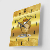 Mexicaans petten aardappelpersonage vierkante klok (Hoek)