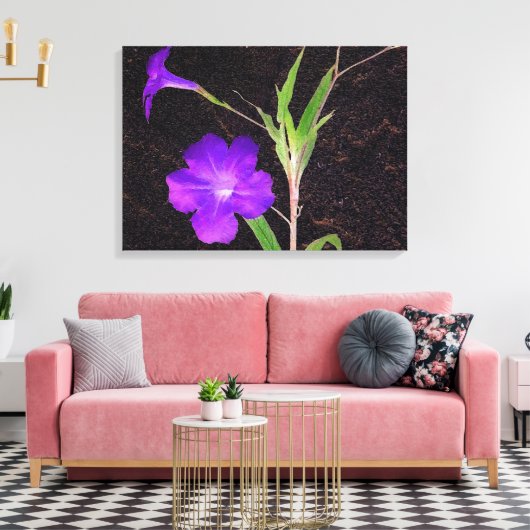 Mexicaans Petunia Paars Canvas Afdruk (Insitu (Woonkamer))