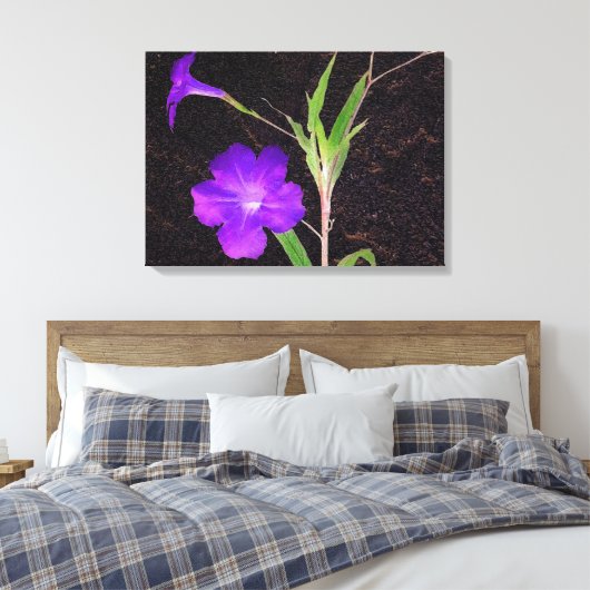 Mexicaans Petunia Paars Canvas Afdruk (Insitu (Slaapkamer))