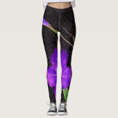 Mexicaans Petunia Paars Leggings (Voorkant)