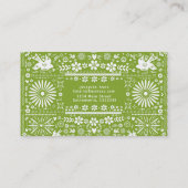 Mexicaans Picado Lime Avocado Groen Gesneden Papie Visitekaartje (Achterkant)