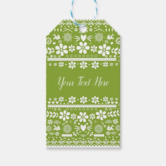 Mexicaans Picado Limoen Avocado Green Wedding Marr Cadeaulabel (Voorkant)