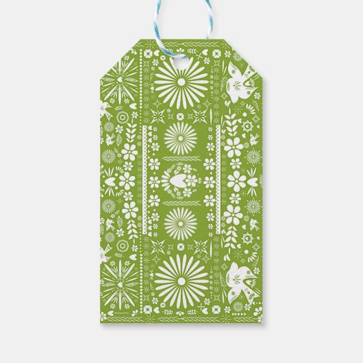 Mexicaans Picado Limoen Avocado Green Wedding Marr Cadeaulabel (Achterkant)