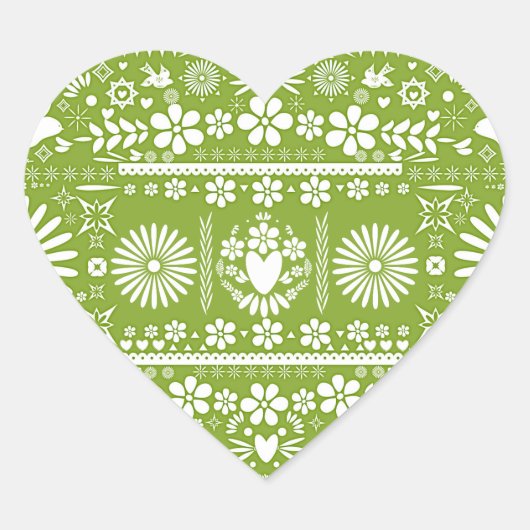 Mexicaans Picado Limoen Avocado Green Wedding Marr Hart Sticker (Voorkant)