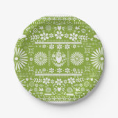 Mexicaans Picado Limoen Avocado Green Wedding Marr Papieren Bordje (Voorkant)