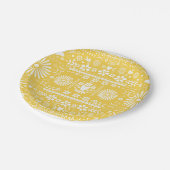 Mexicaans Picado Yellow White Paper Weduwschap Papieren Bordje (Gekanteld)