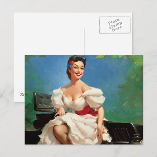 Mexicaans pop-upmeisje briefkaart (Voorkant / Achterkant)