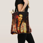 Mexicaans  pop-upmeisje met lange braden tote bag (Dichtbij)