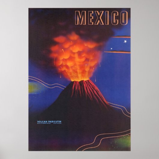 Mexicaans Poster van de vulkaan (Voorkant)