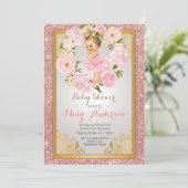 Mexicaans prinses Baby shower Invite Girl Kaart (Staand voorkant)