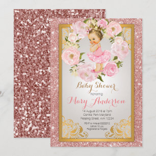 Mexicaans prinses Baby shower Invite Girl Kaart