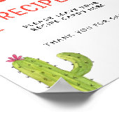 Mexicaans receptkaart taco tafelbord  poster (Hoek)