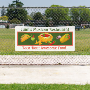 Mexicaans restaurant, aangepast buitenshuis spandoek