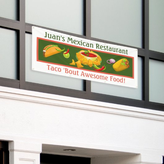 Mexicaans restaurant, aangepast buitenshuis spandoek (Buitenkant Gebouw)