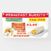 Mexicaans restaurant Breakfast Burrito aanpassen Spandoek (Horizontaal)