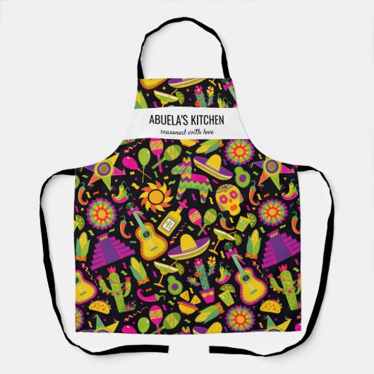 Mexicaans restaurant Chef Abuela's Kitchen Custom  Schort (Voorkant)