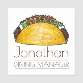 Mexicaans restaurant Cuisine Hard Shell Taco Naamplaatje (Voorkant)