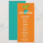 Mexicaans restaurant eten diner menu (Voorkant / Achterkant)