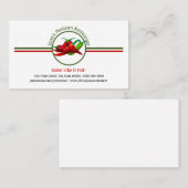 Mexicaans restaurant Hot Peppers Logo Aangepast Visitekaartje (Voorkant / Achterkant)