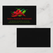 Mexicaans restaurant Hot Peppers op maat Visitekaartje (Voorkant / Achterkant)