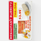 Mexicaans restaurant ontbijtburrito aanpassen spandoek (Verticaal)