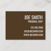 Mexicaans restaurant rundvlees Taco Personal Chef Visitekaartje (Achterkant)