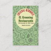 Mexicaans restaurant Spaans Avocado Taco QR Visitekaartje (Voorkant)
