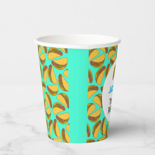 Mexicaans Restaurant Tacos Verjaardagsfeest Papieren Bekers (Rechts)