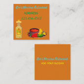 Mexicaans restaurant. vierkante visitekaartje (Voorkant / Achterkant)