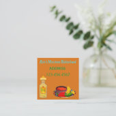 Mexicaans restaurant. vierkante visitekaartje (Staand voorkant)