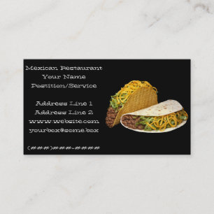 Mexicaans restaurant visitekaartje